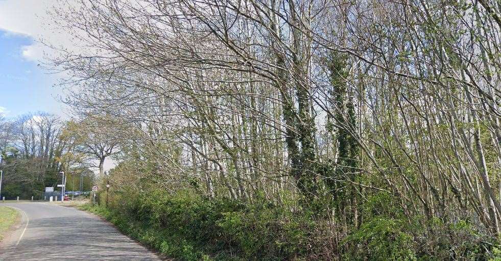 The emergency services were called to woodland near Boughton Lane. Picture: Google Maps