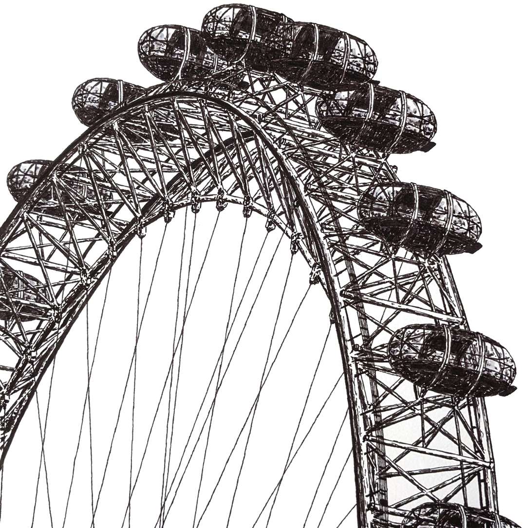 Drawing by Jack Hines of the London Eye