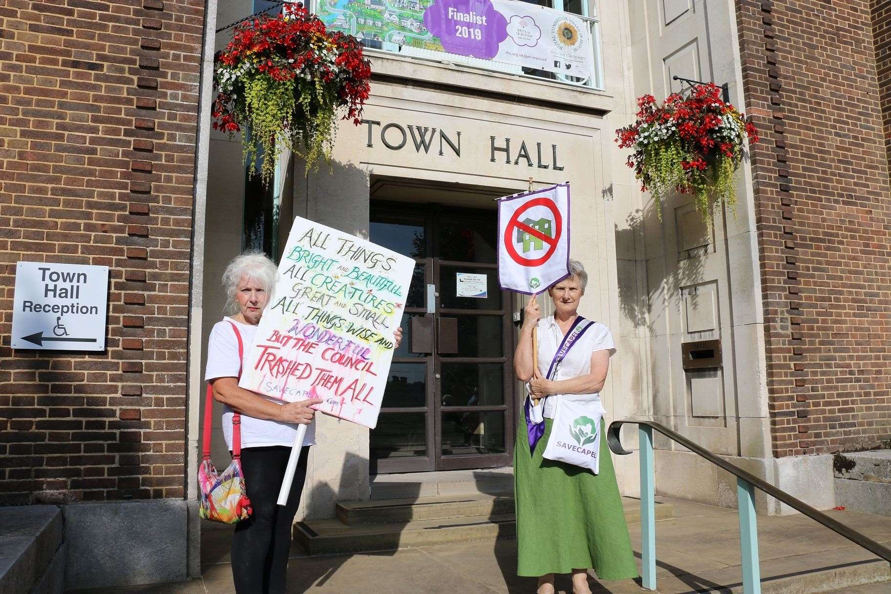 Save Capel demonstrators picketed the Town Hall in August