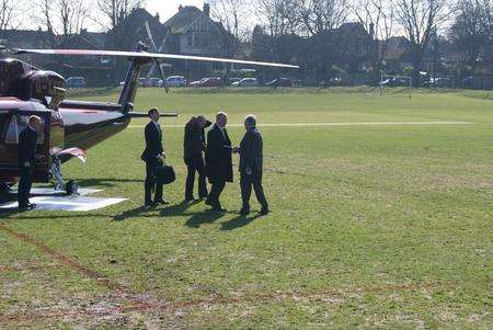 Prince Andrew arrives at Borden Grammar School ahead of visit to Sittingbourne