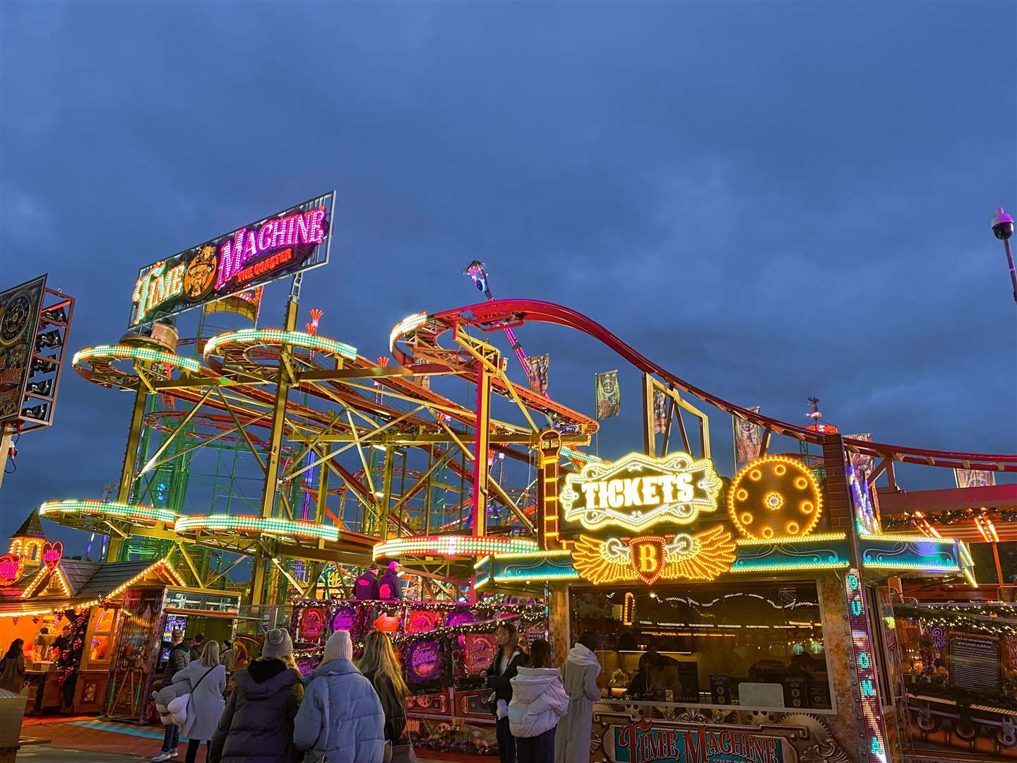 The rides and attractions look impressive in the dark, but make it feel more carnival than Christmas