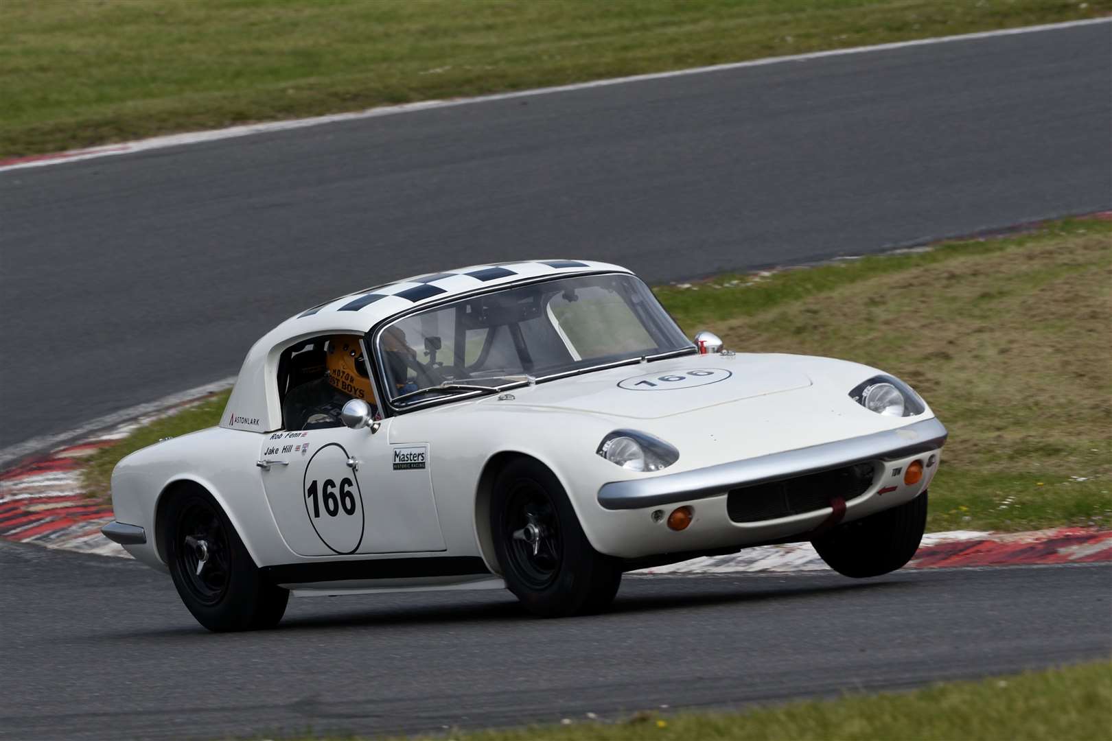 Jake Hill from Goudhurst and Rob Fenn from West Kingsdown finished second in class and sixth overall in their Lotus Elan 26R in the Gentlemen Drivers race. Picture: Simon Hildrew
