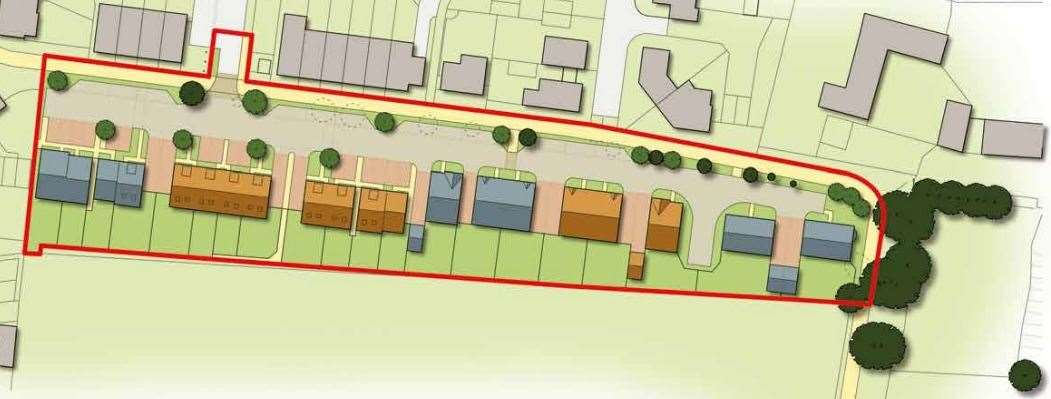 Plans for the 20 homes proposed on the land south of Dunlin Walk, Iwade