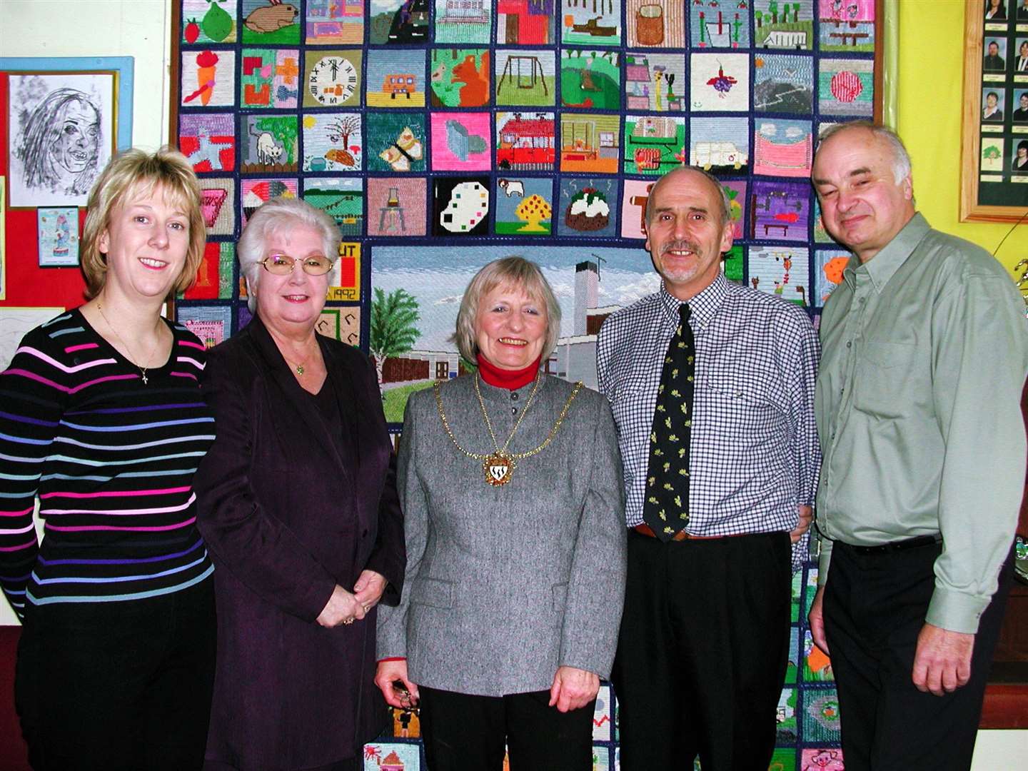 Lady Mayoress, Anne Seller, centre, with charity members in 2002