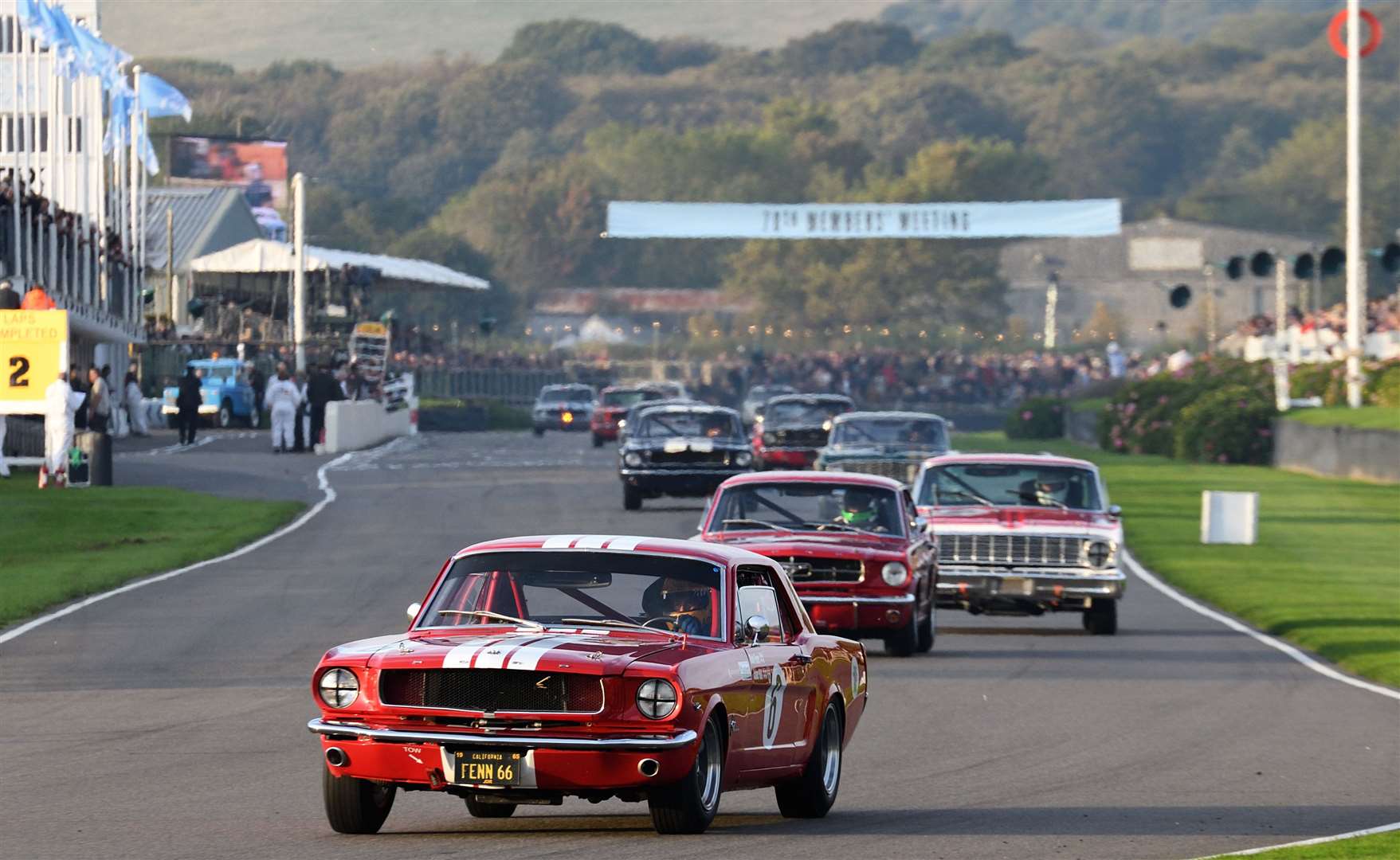 Rob Fenn, from West Kingsdown, retired ater five laps, in his 1965 Ford Mustang, in the Pierpoint Cup race. Picture: Simon Hildrew (52524996)