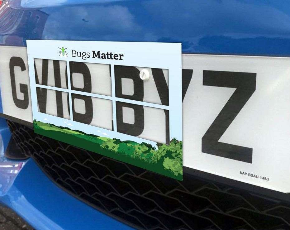 'Bug splatter' on car registration plates will be measured. Picture: Kent Wildlife Trust