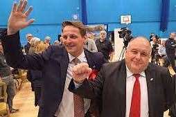 Labour prospective parliamentary candidate Mike Tapp, left, with Dover council leader Kevin Mills