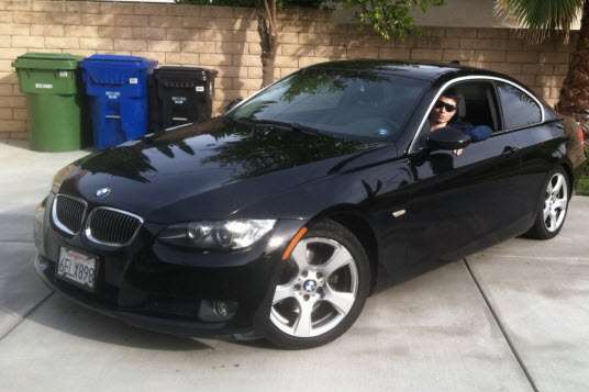 Serial killer Elliot Rodger in the BMW he used on his killing spree