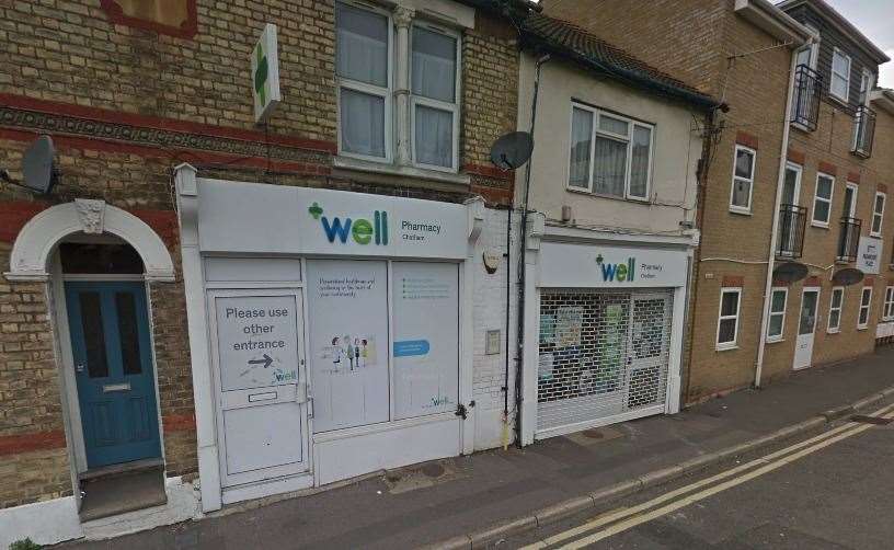 The pharmacy in Magpie Hall Road, Chatham, that prescribed Mrs Sands with the incorrect medication. Picture: Google Maps