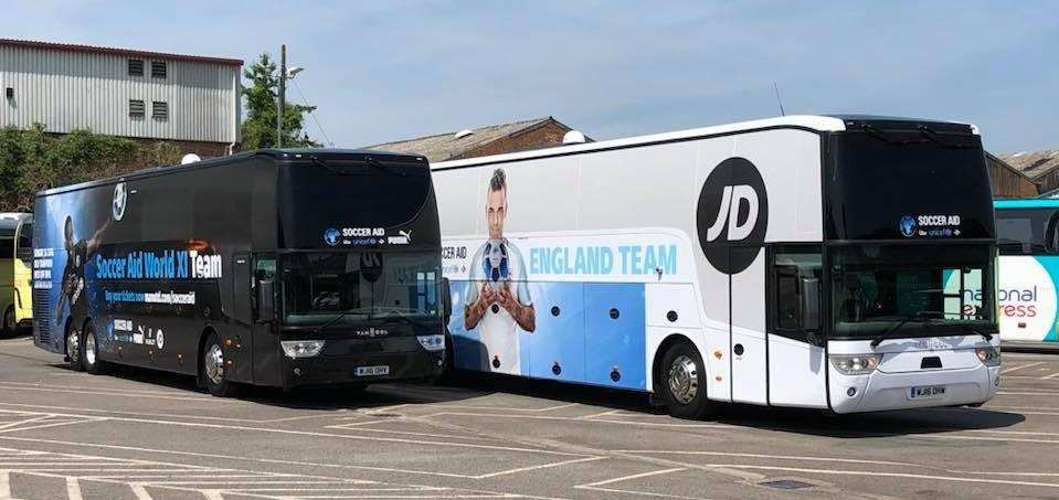 Teamwork: The Kings Ferry was on hand to help during Soccer Aid 2018, transporting both the England and Rest of the World teams.