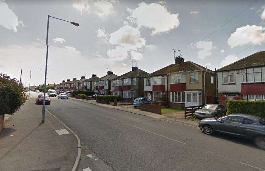 The incident happened in Westover Road, Broadstairs. Pic: Google Street View (13491839)