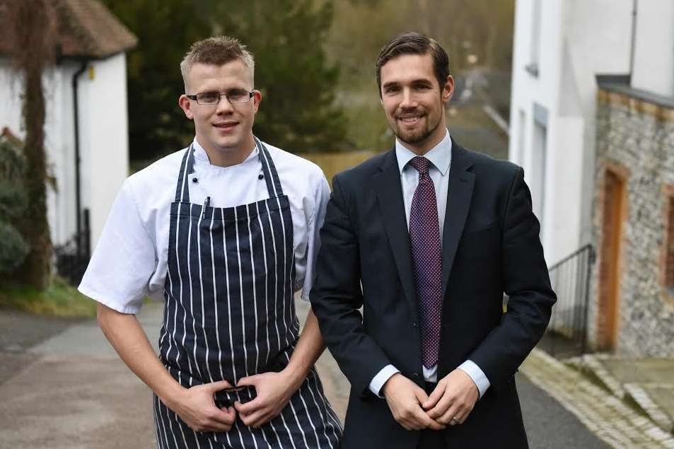 Head chef Andrew King and team leader David Harris have taken over The Marquis restaurant in Alkham, near Dover