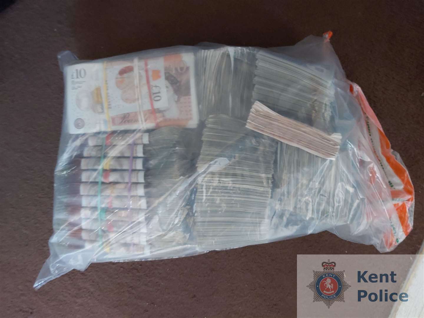 Cash found by police