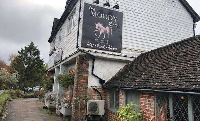 The Moody Mare on Seven Mile Lane is where Paul, one of my nominations for Hospitality Champion Kent, works behind the bar
