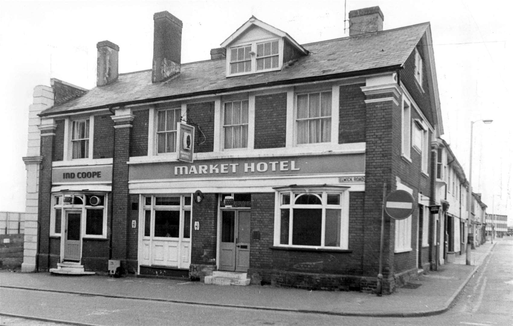 The Market Hotel in Ashford's Elwick Road in 1975. The hostelry became the Wig and Gavel in the early 1980s and was subsequently demolished somewhat prematurely in 1993, as it wasn't until 2005 that work started on the County Square extension. Picture: Steve Salter