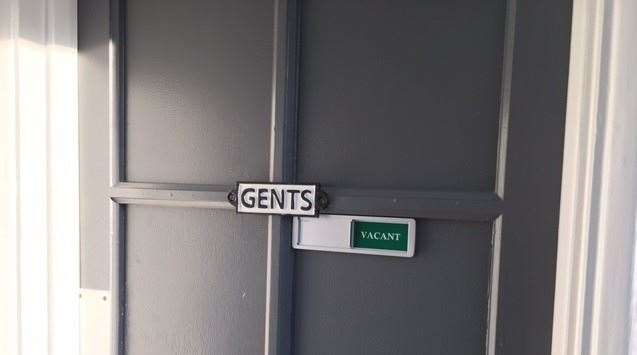 The gents now has a strict one-in, one-out system with a sign clearly displaying either vacant or occupied – though it does rely upon the last person out remembering to change the sign!