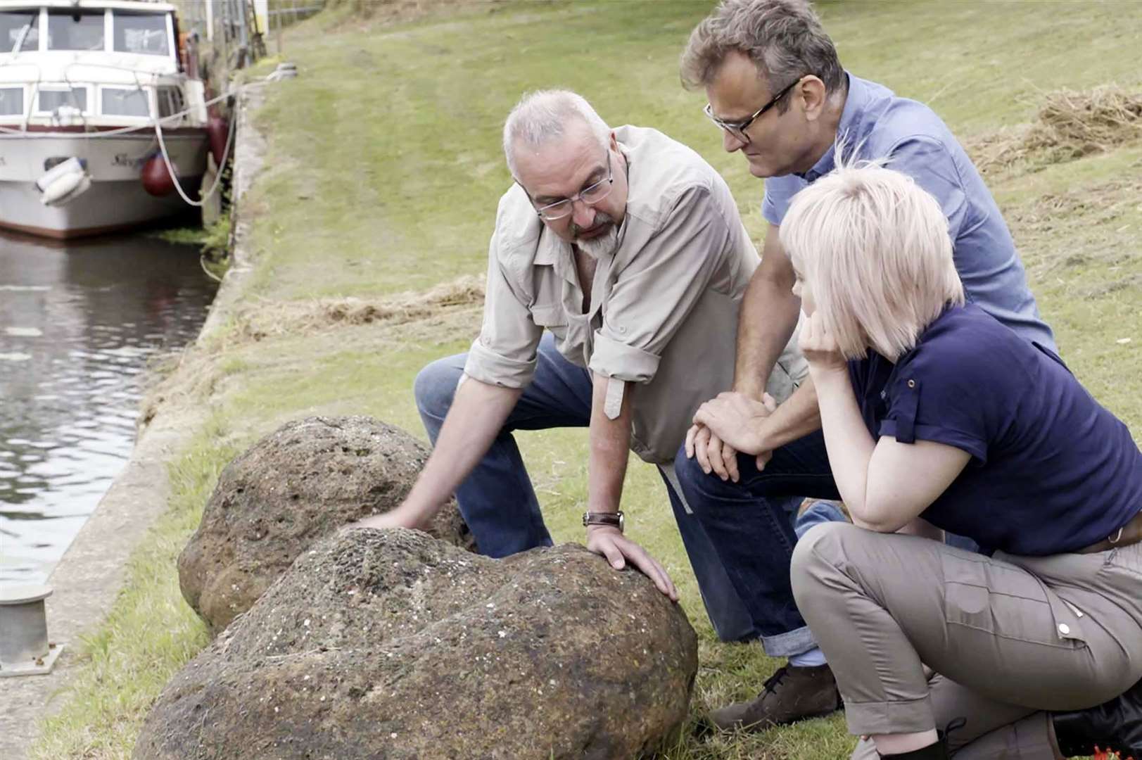 Hugh Dennis, archaeologists and historians descended upon a Maidstone street for an episode of The Great British Dig: History in your Back Garden Picture: Channel 4