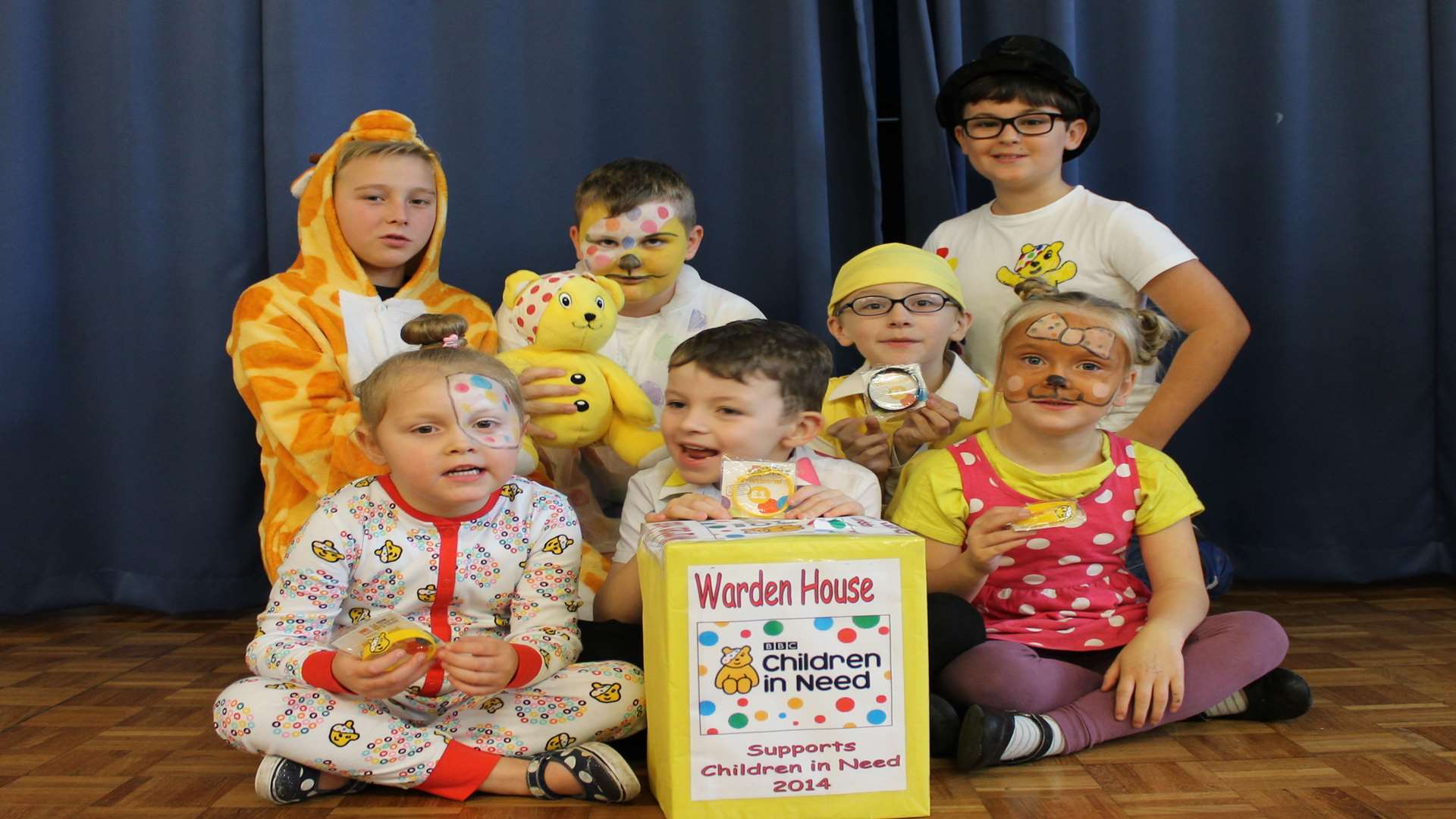 Winners of the fancy dress competition at Warden House Primary School; Lilly Coyston, Kallum Delsignore, Ellie-Mae Curry, Marshall Spelzini, Morgan Pearce and Joe Kent