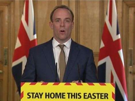 First secretary Dominic Raab urged the public to keep following social distancing