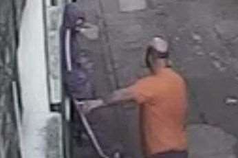 The pair were caught on CCTV