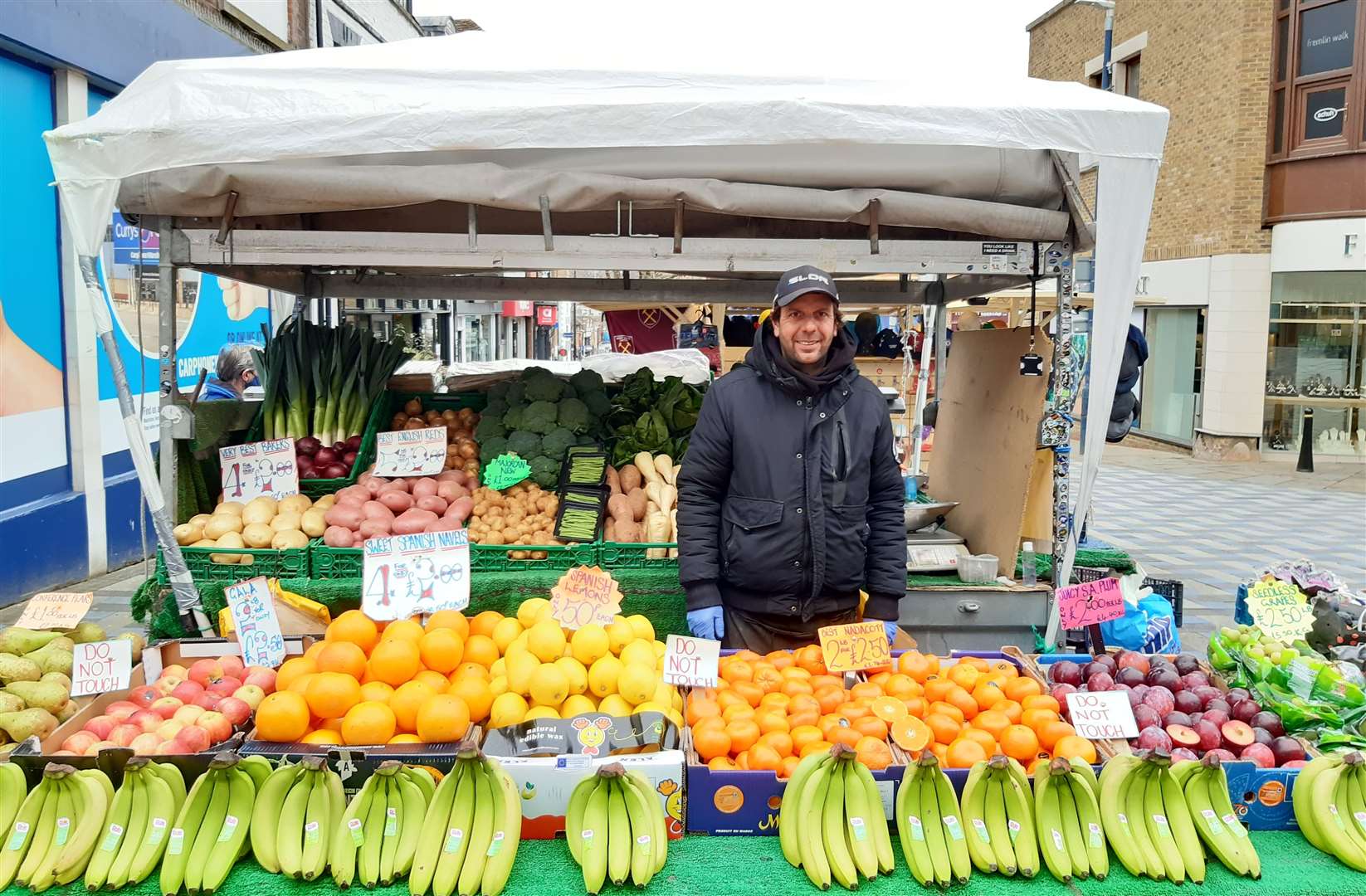 Kristian Van Haeften runs the fruit stall in Earl Street, Maidstone