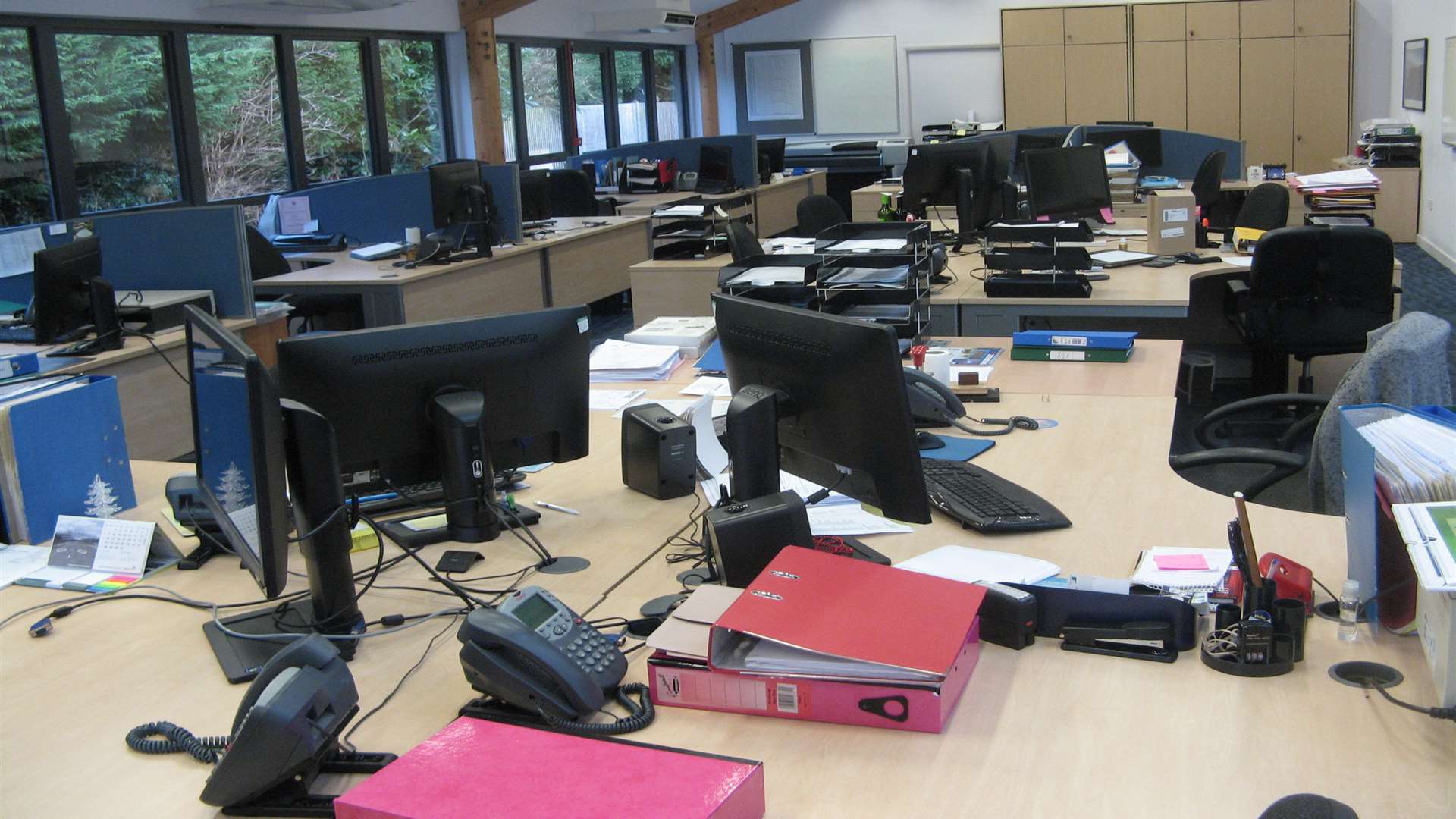 The deserted offices of GML in Coxheath after its staff were laid off