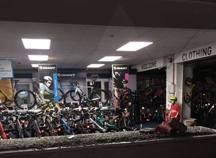 Evernden Cycles in Maidstone Road, Paddock Wood was raided by burglars on Sunday