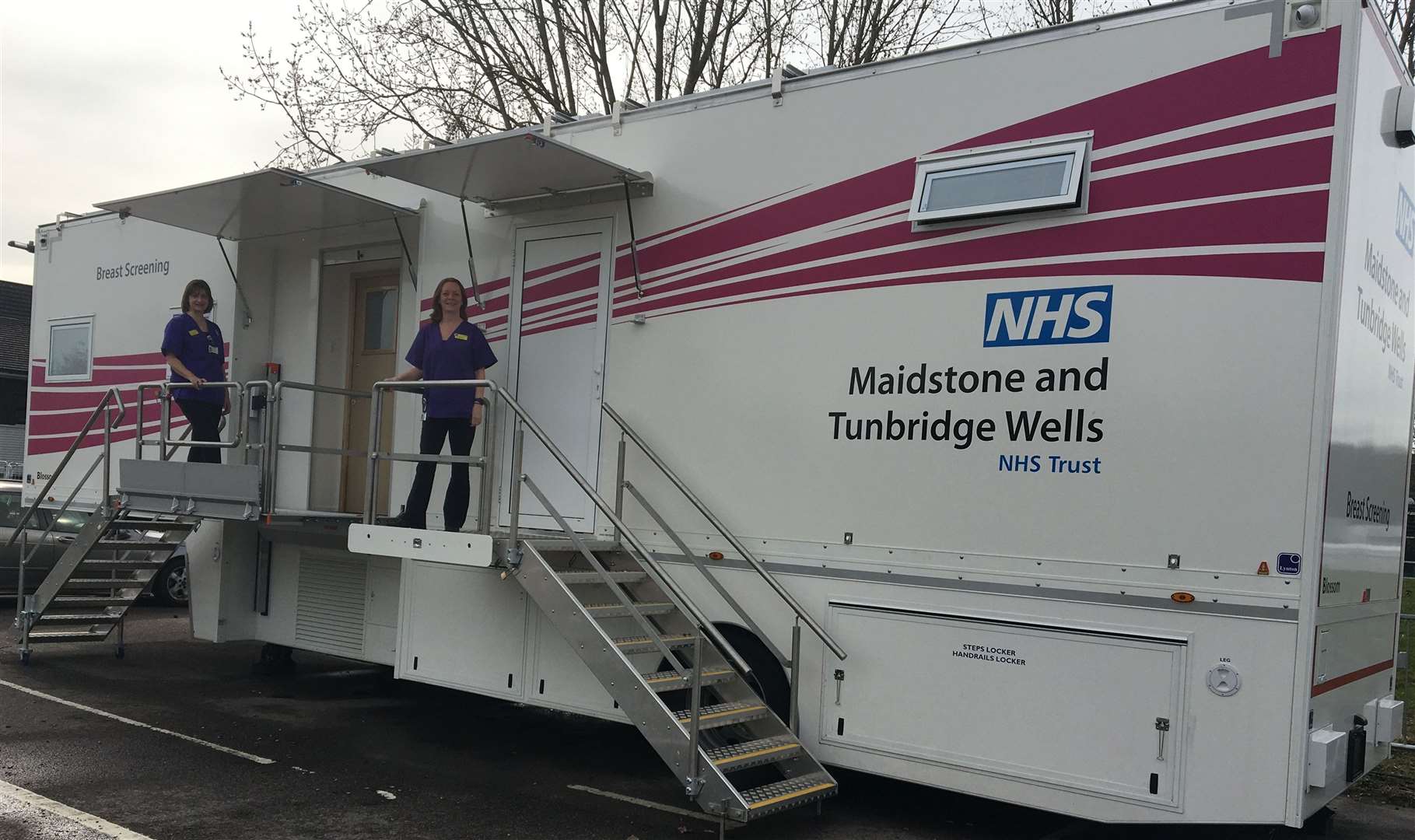 Left, Sharon Kent, deputy superintendent radiographer, and Michelle Allen, senior assistant practitioner, with the Maidstone and Tunbridge Wells NHS Trust's new breast screening unit