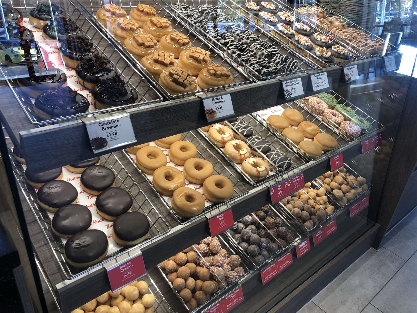 Doughnuts are baked fresh and have a range of flavours