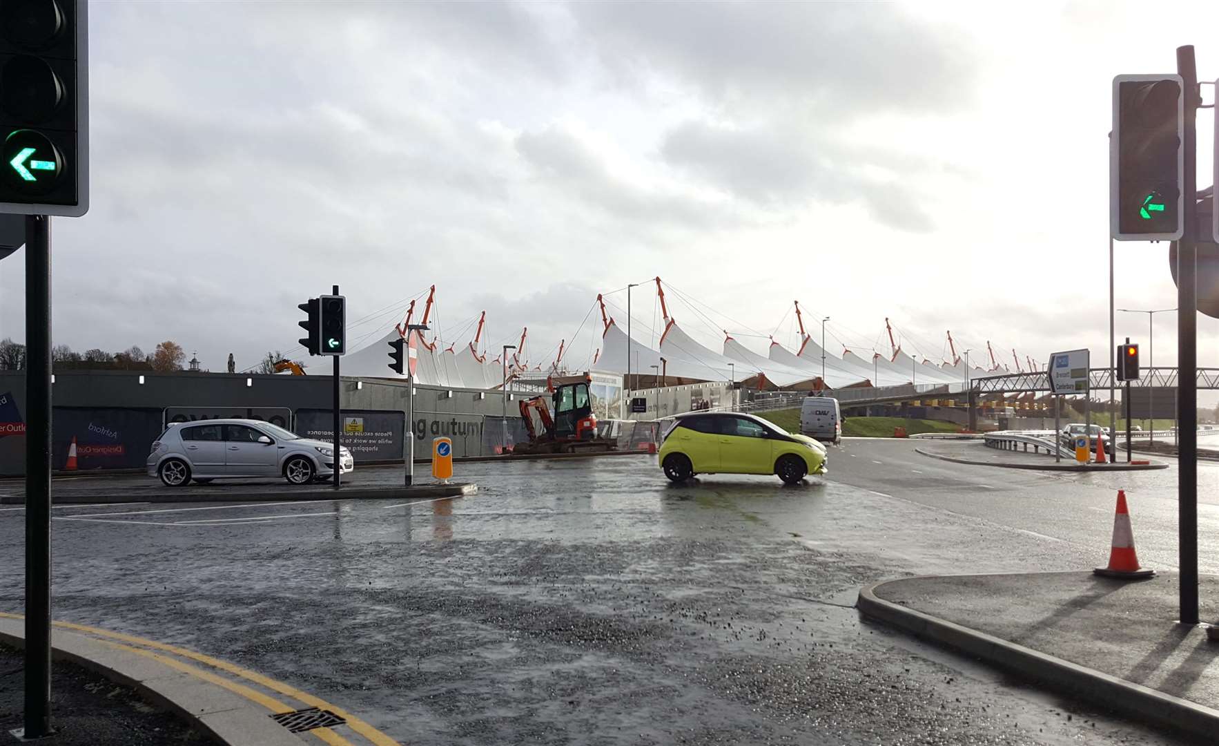 Traffic lights replaced two roundabouts at the busy junction