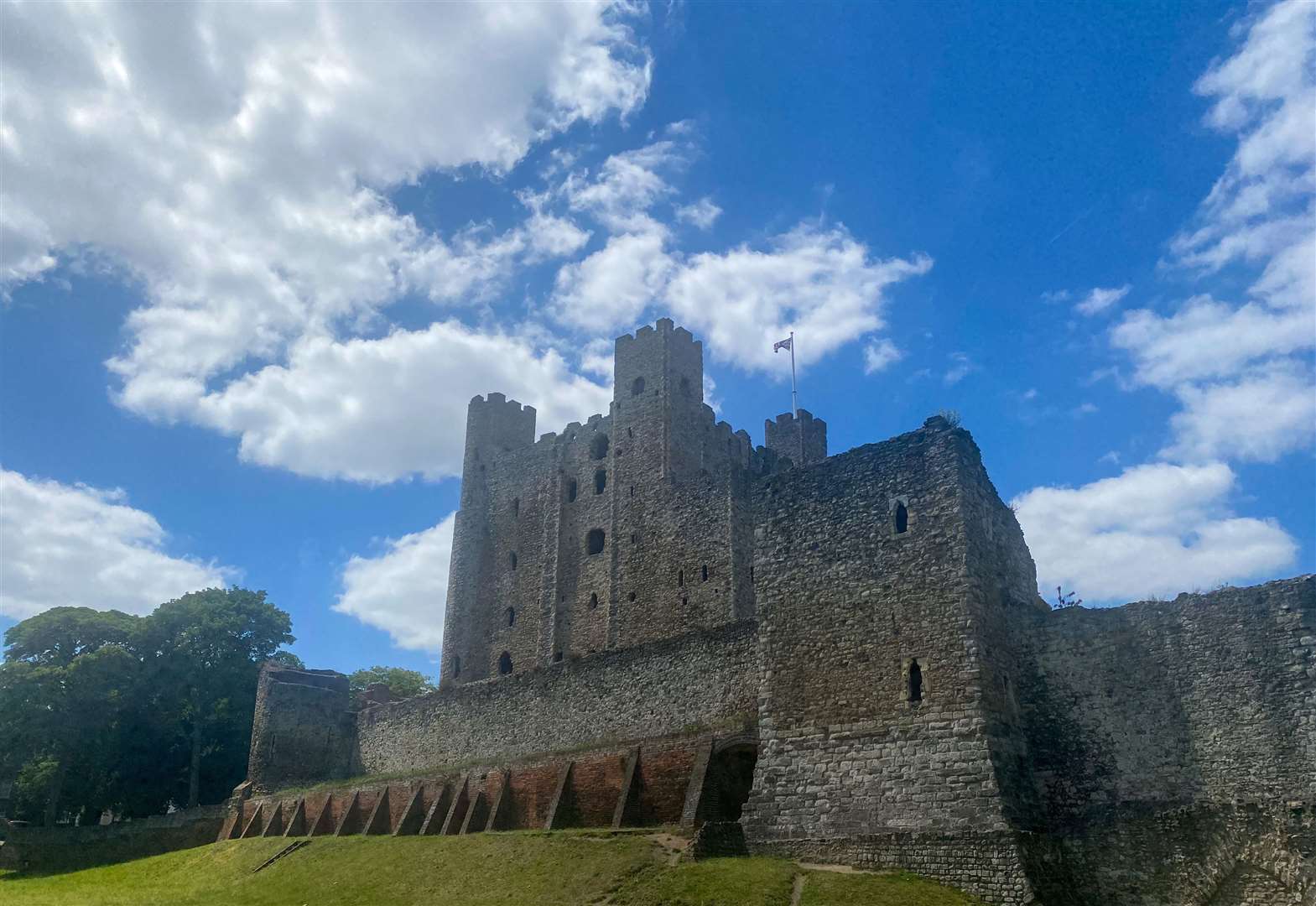 View of Rochester Castle from the Cheese Room Botanicals, my first stop before heading to its sister shop, the Cheese Room Deli and Cafe. Picture: Sam Lawrie