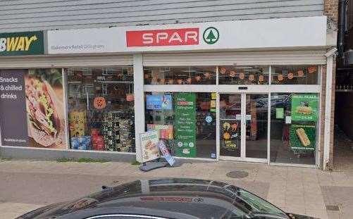 AI facial recognition has been installed at the SPAR store in Twydall, Gillingham. Picture: Google