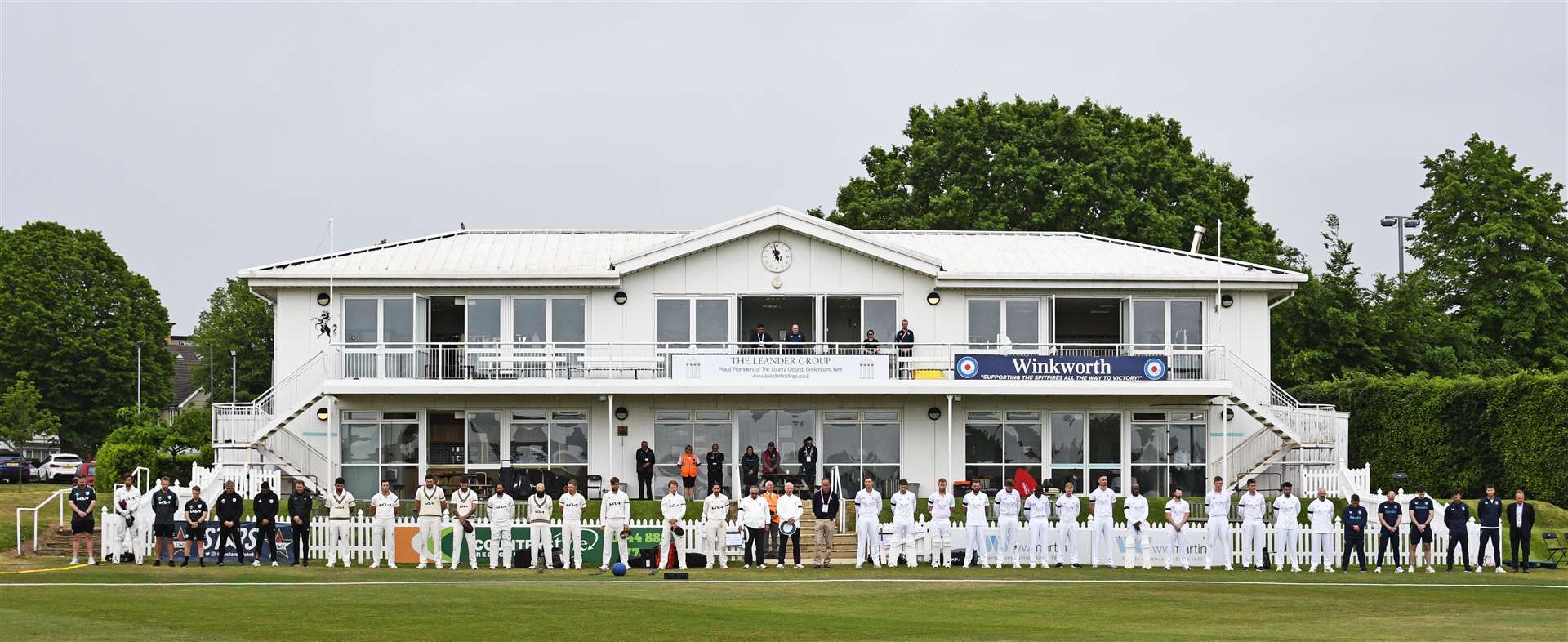 Kent and Surrey players marked the death of Australian cricketer and former Kent player Andrew Symonds with a minute's silence before their LV= Insurance County Championship game today at the County Ground, Beckenham