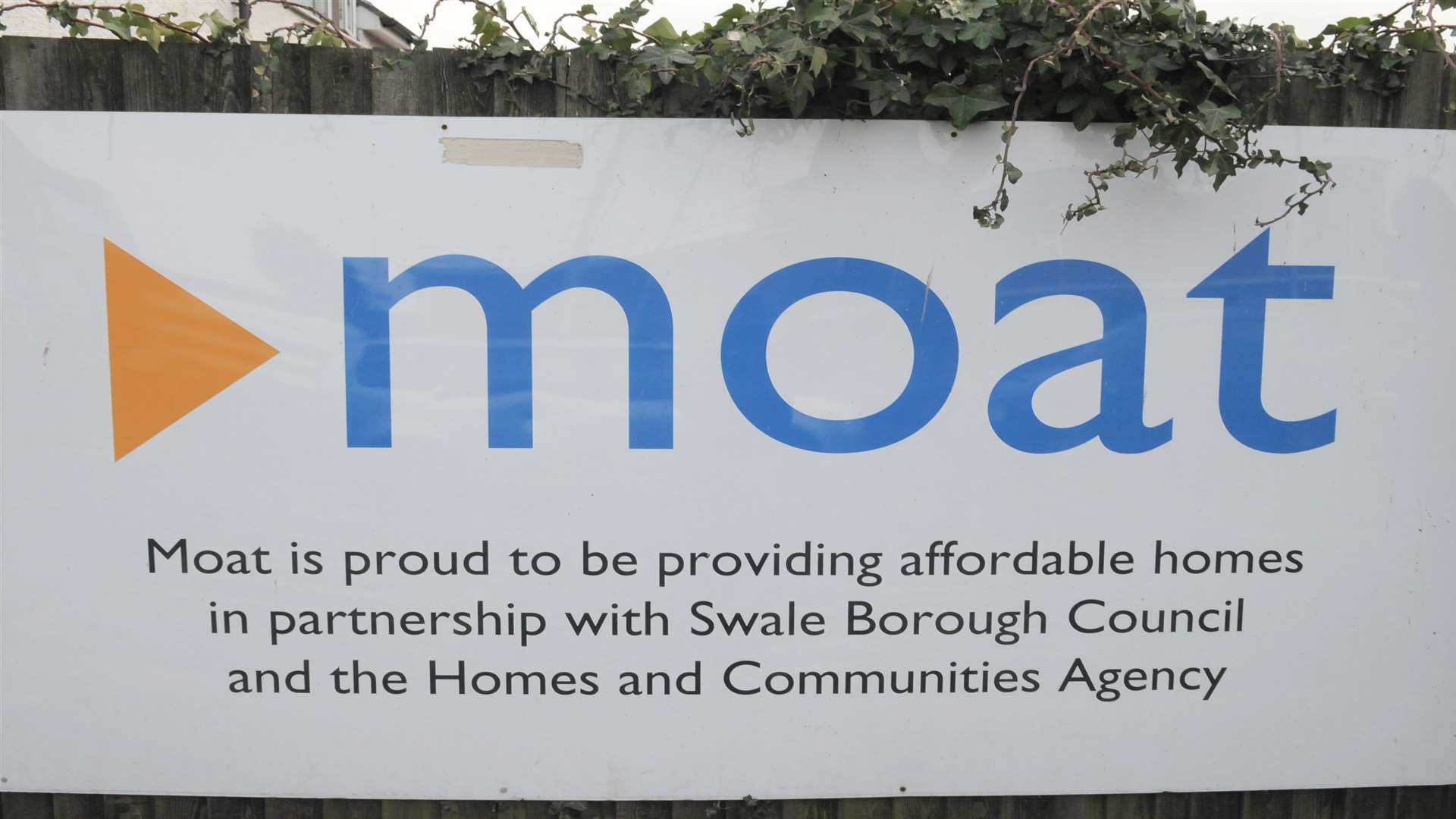 Moat Homes signage at the site