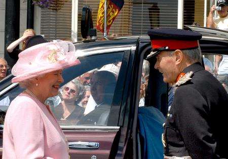 Lord Lieutenant Alan Willett with the Queen.