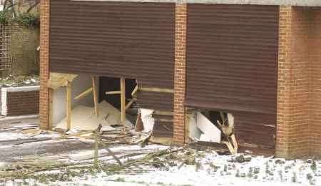 The damage caused to the rear of the hotel. Picture: GRANT FALVEY
