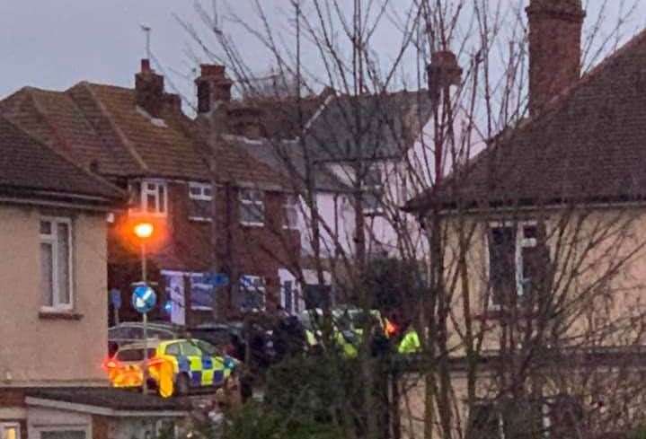 Police at the scene in Ramsgate. Picture: Sam Holland