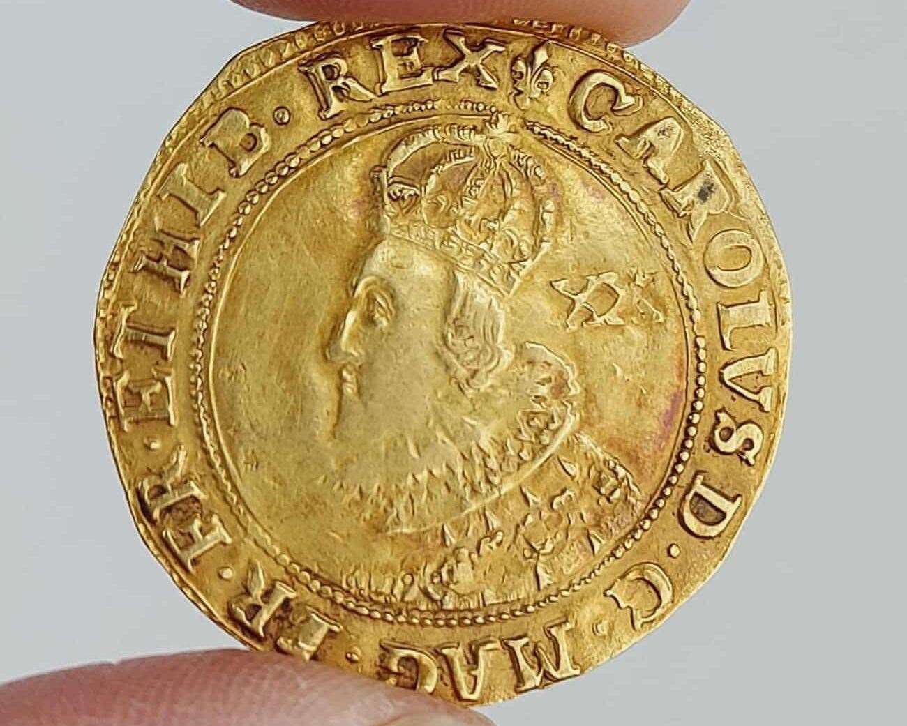 The Charles I gold coin. Picture: Hansons Auctioneers