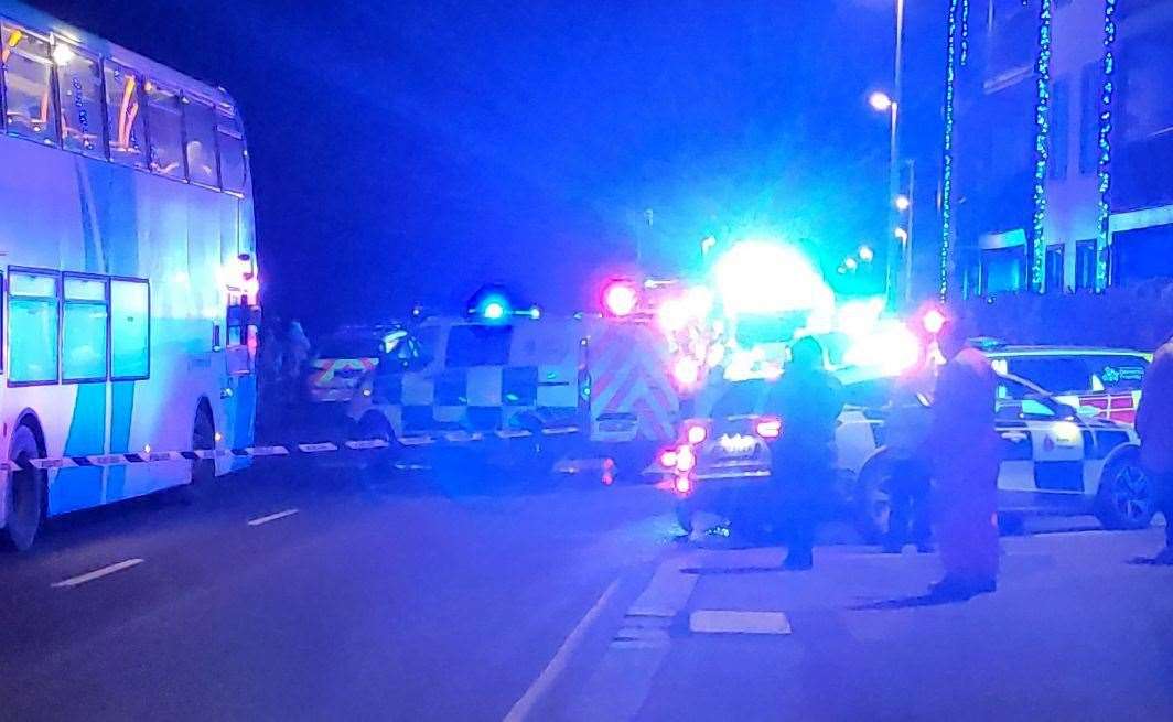 Police have closed Sandgate High Street following a collision