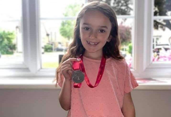 Layla did a 26.2-mile running challenge last May in aid of Brain Tumour Research