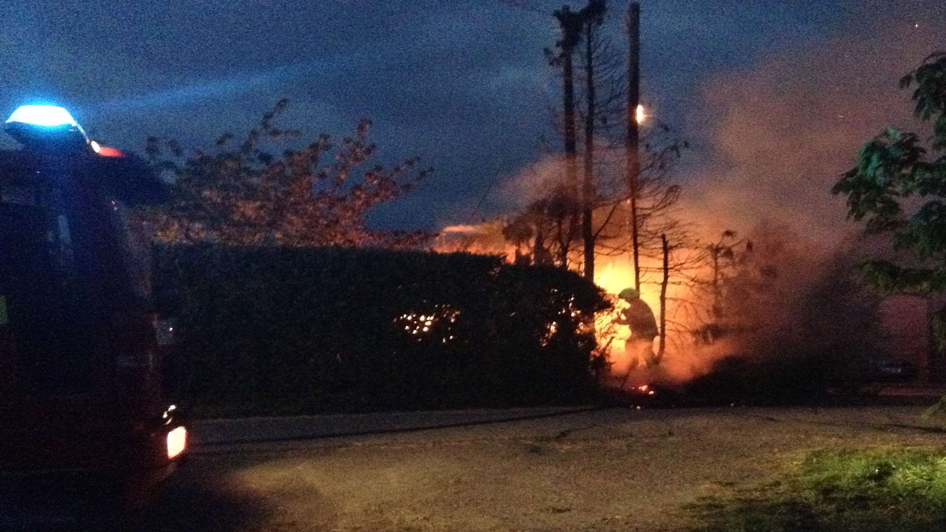 Two fire engines were sent to deal with the blaze. Picture: David Monteath