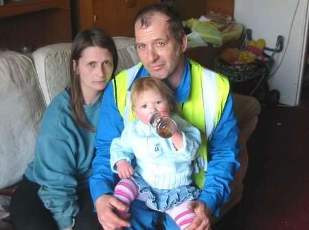 PERSISTENTLY ABUSED: Sarah Rist and Kevin Isted with their youngest child. Picture: PETER COOK
