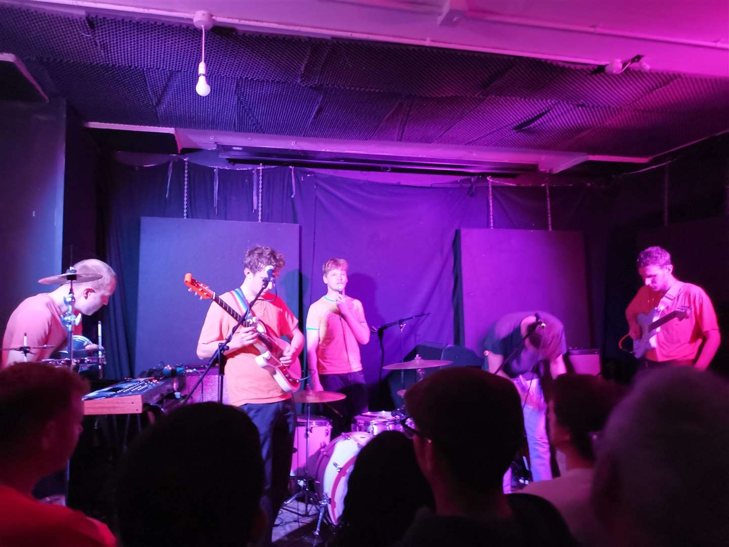 Squid performing at Elsewhere in Margate