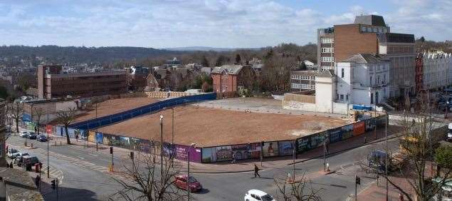 The current site of the former ABC cinema site in Mount Pleasant Road, Tunbridge Wells, where 166 homes are planned. Picture: RVG