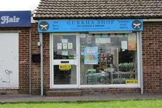The Gurkha shop in Sturry Road, Canterbury