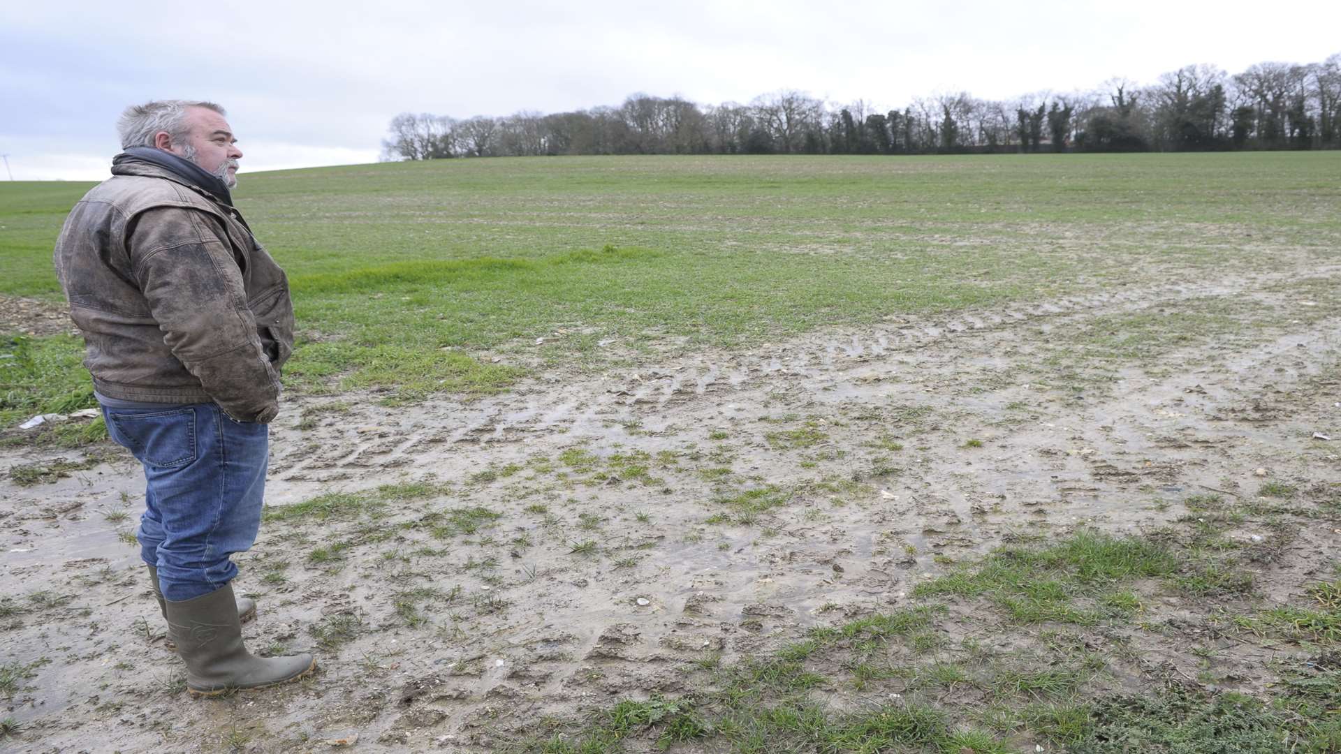 Tim Ward, pictured, at Gibralter Farm, Ham Lane, Gillingham, is very concerned over plans to build 500 homes on the fields between Lordswood and Ham Lane.