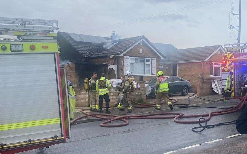The aftermath of the fire in Vidgeon Avenue. Picture: Hazel McCarthy