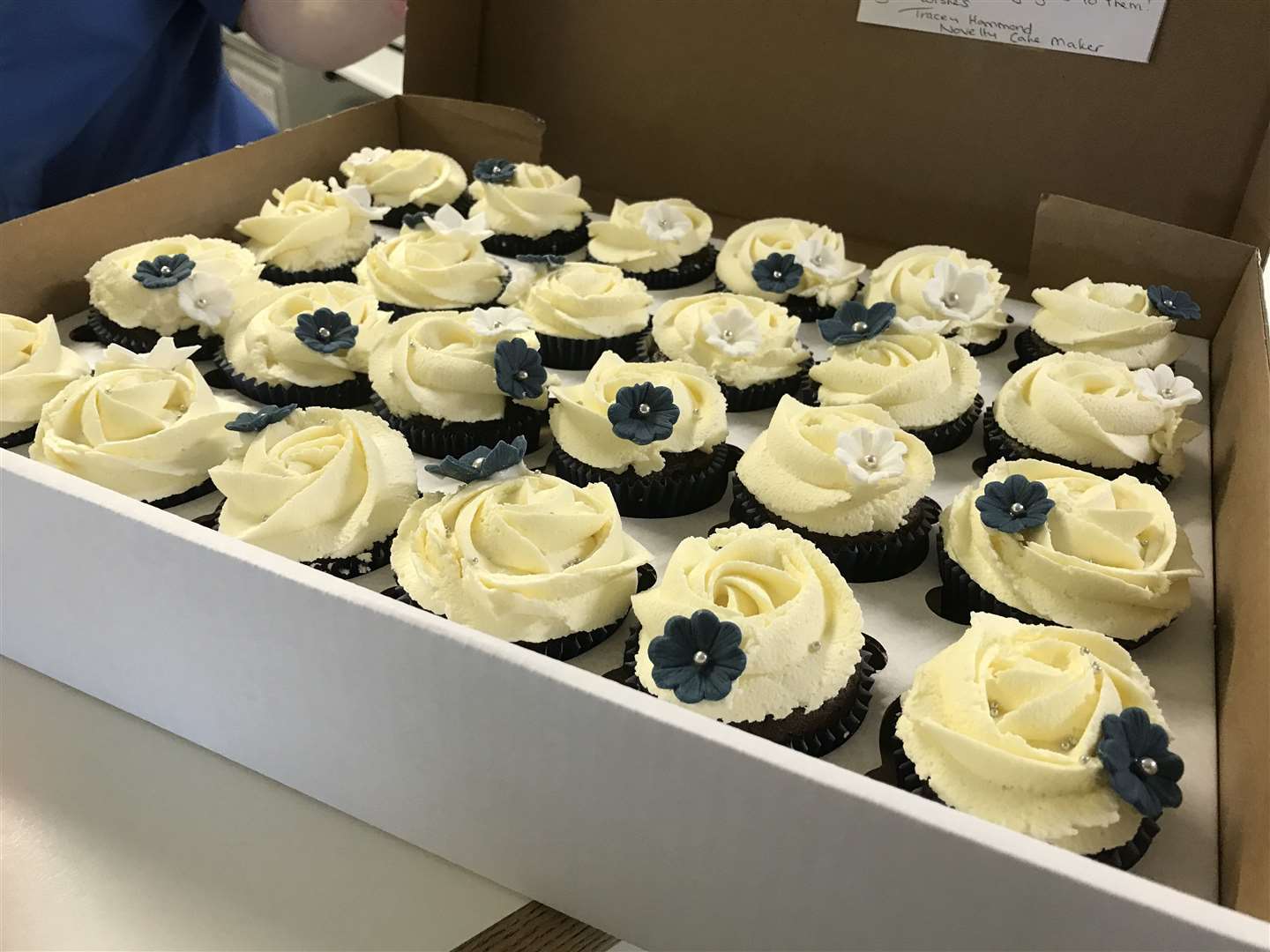The chocolate cupcakes were given to staff at Sheppey Community Hospital after Lauren and Sam's wedding was cancelled because of coronavirus