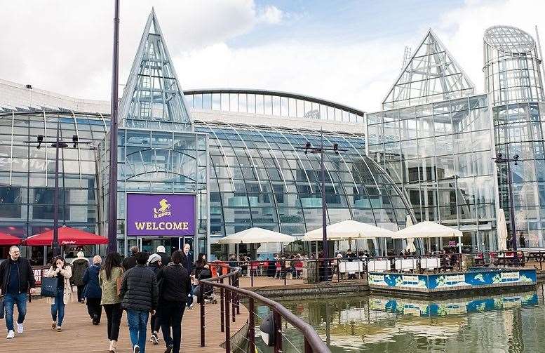 Officers were sent out to Bluewater Shopping Centre in Greenhithe