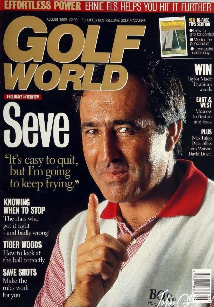 John's snap of the masterful Seve Ballesteros made the front cover of Golf World Pic: John Gichigi/Getty Images